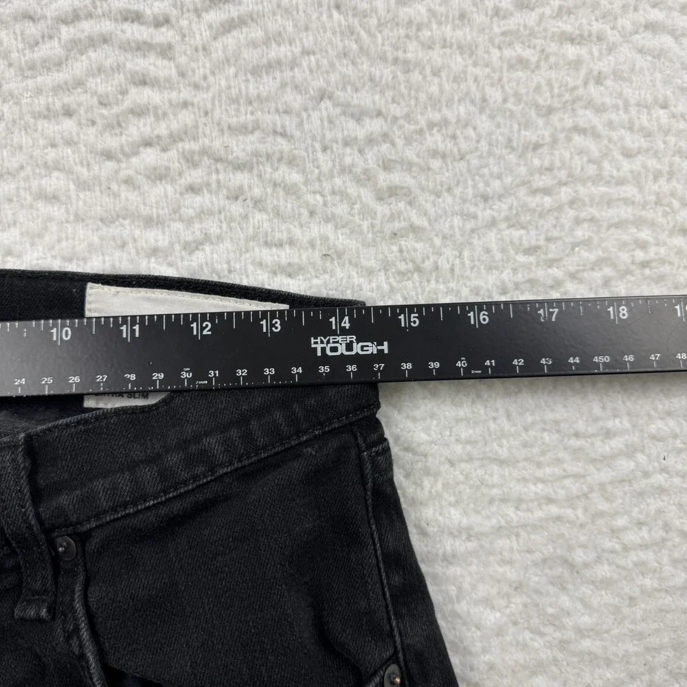 Rag & Bone Jean Men 30 Black Denim Authentic Stretch Extra Slim Fit 1 Skinny Leg